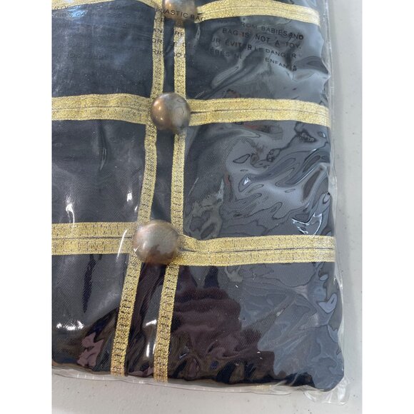 80s Pop King Jacket Adult One Size Black Gold Military Halloween Costume NEW - Picture 4 of 6